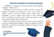 Mesajul de Felicitare al Președintelui raionului cu prilejul evenimentului ”Ultimul Sunet!”