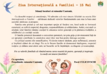 Mesaj de felicitare al dlui Pavel CULICOVSCHI, președintele raionului, cu prilejul Zilei Internaționale a Familiei