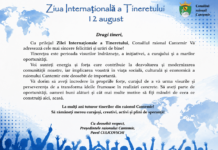 Mesaj de felicitare al domnului Pavel CULICOVSCHI, președintele raionului, cu prilejul Zilei Internaționale a Tineretului
